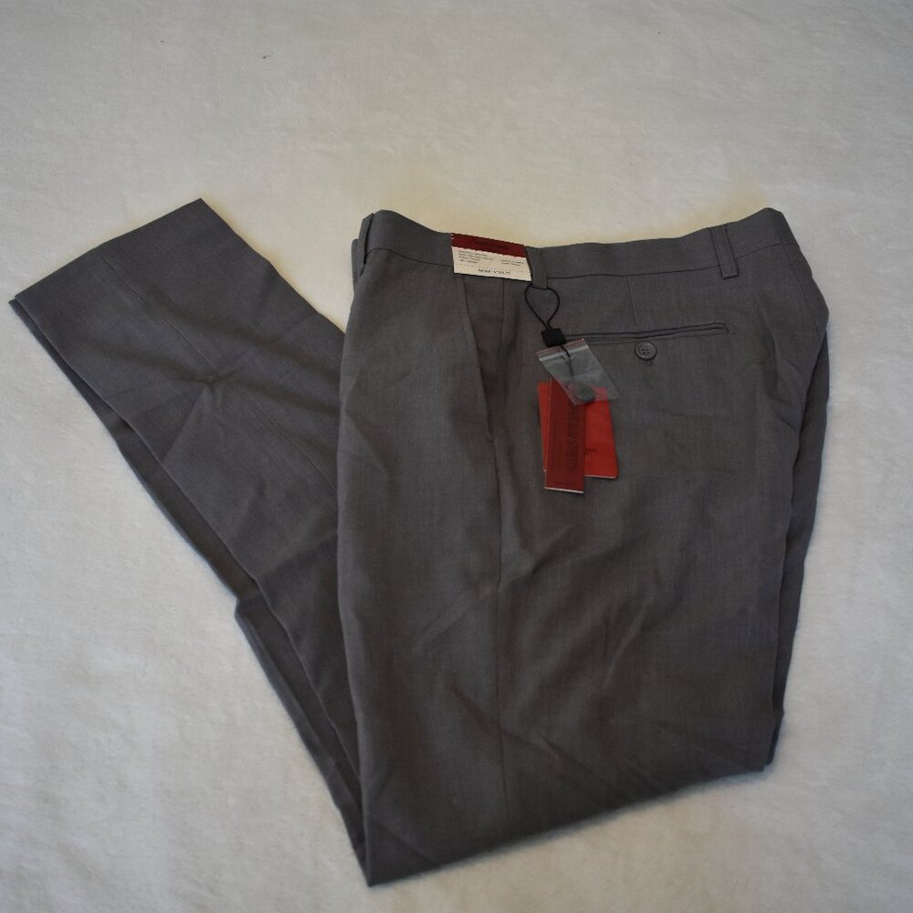 NWT Santena Silver Super Slim Stretch Dress Pants 32x32